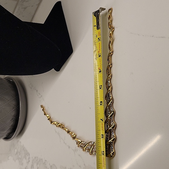 Vintage Trifari Statement Necklace Goldtone With Rhinestones - Picture 10 of 10